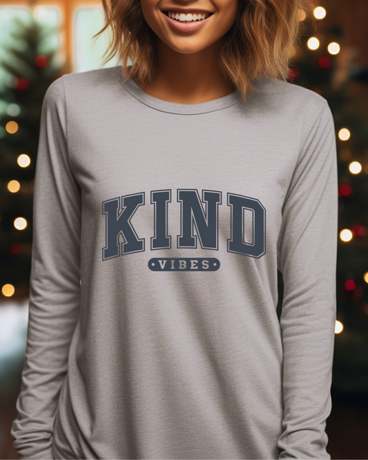 Kind Vibes Adult Long Sleeve Tee