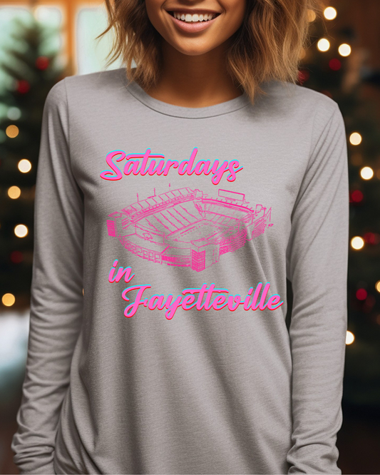 Saturday's in Fayetteville Adult Long Sleeve Tee