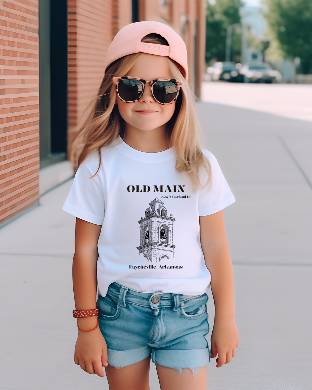 Black Old Main Arkansas Youth Tee