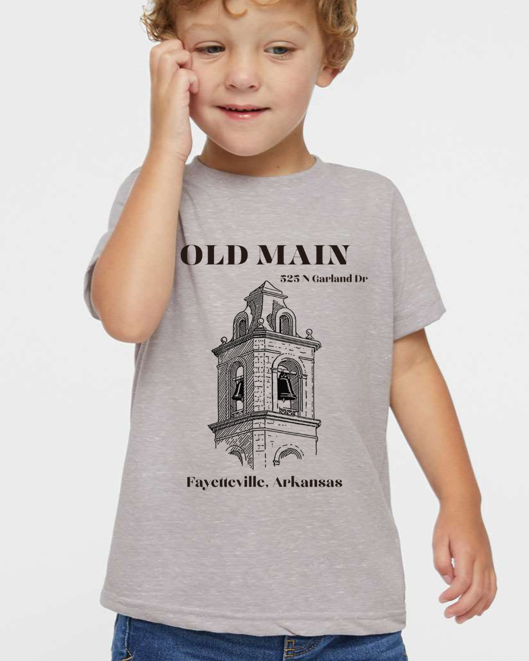 Black Old Main Arkansas Youth Tee