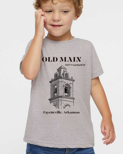 Black Old Main Arkansas Youth Tee