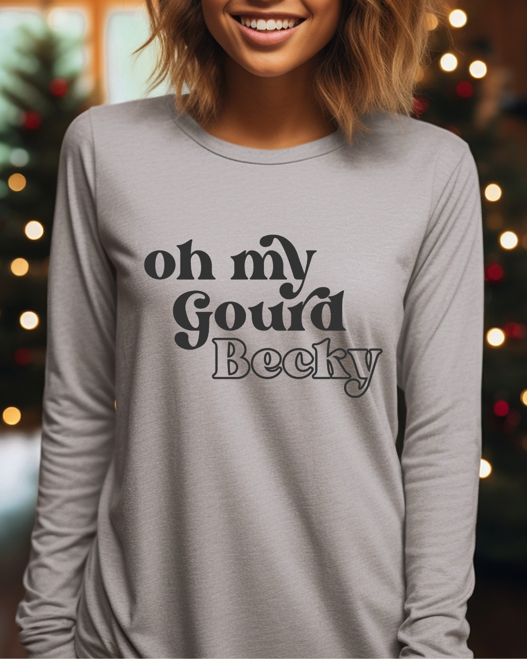 Oh My Gourd Becky Thanksgiving Adult Long Sleeve Tee