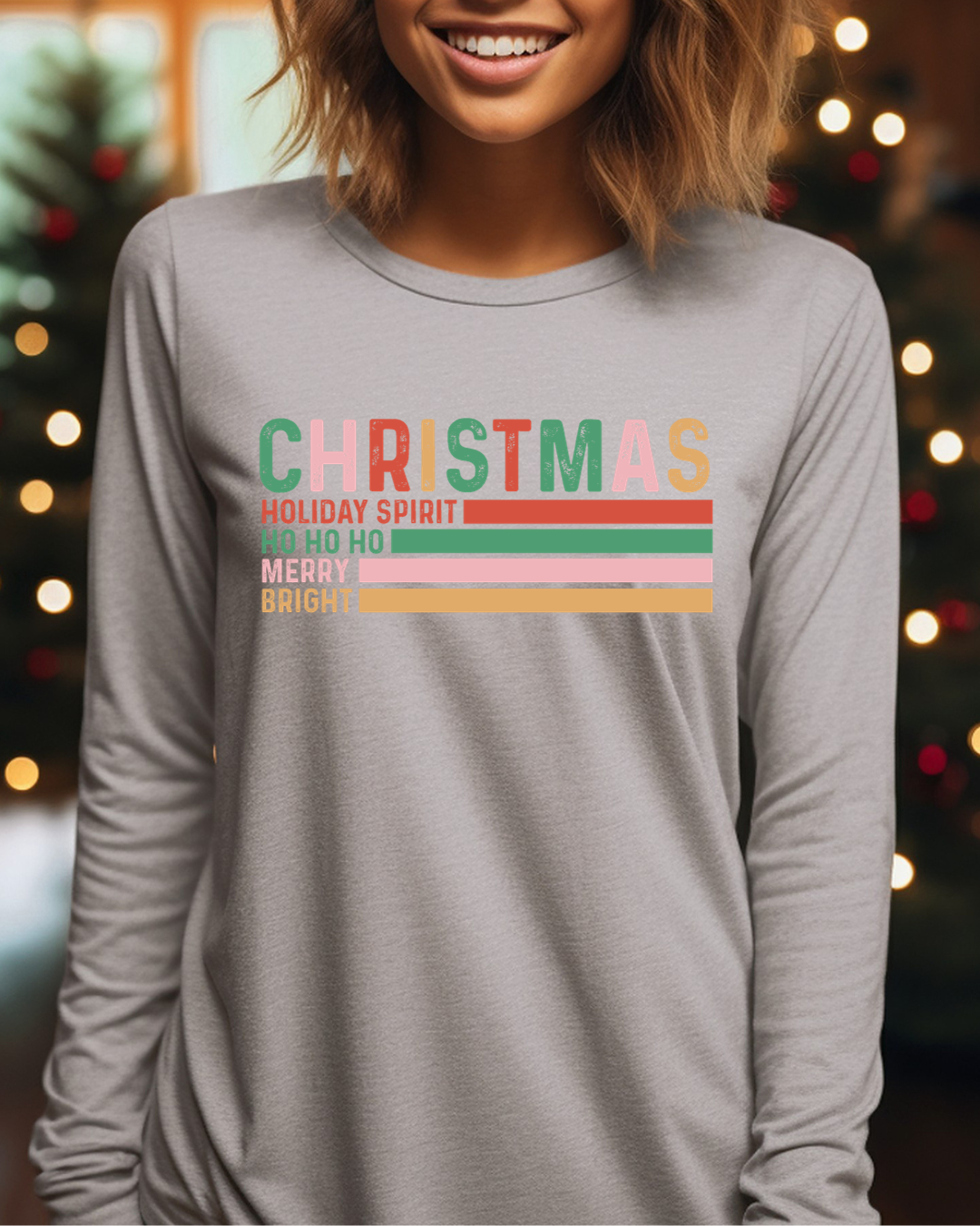 Christmas Energy Meter's Adult Long Sleeve Tee