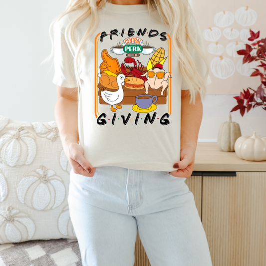A Very Friends Thanksgiving Adult Graphic T-Shirt