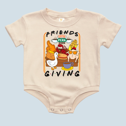 A Very Friends Thanksgiving Baby Bubble Romper