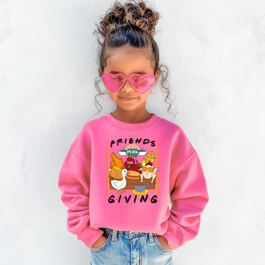 A Very Friends Thanksgiving Youth Graphic Sweatshirt