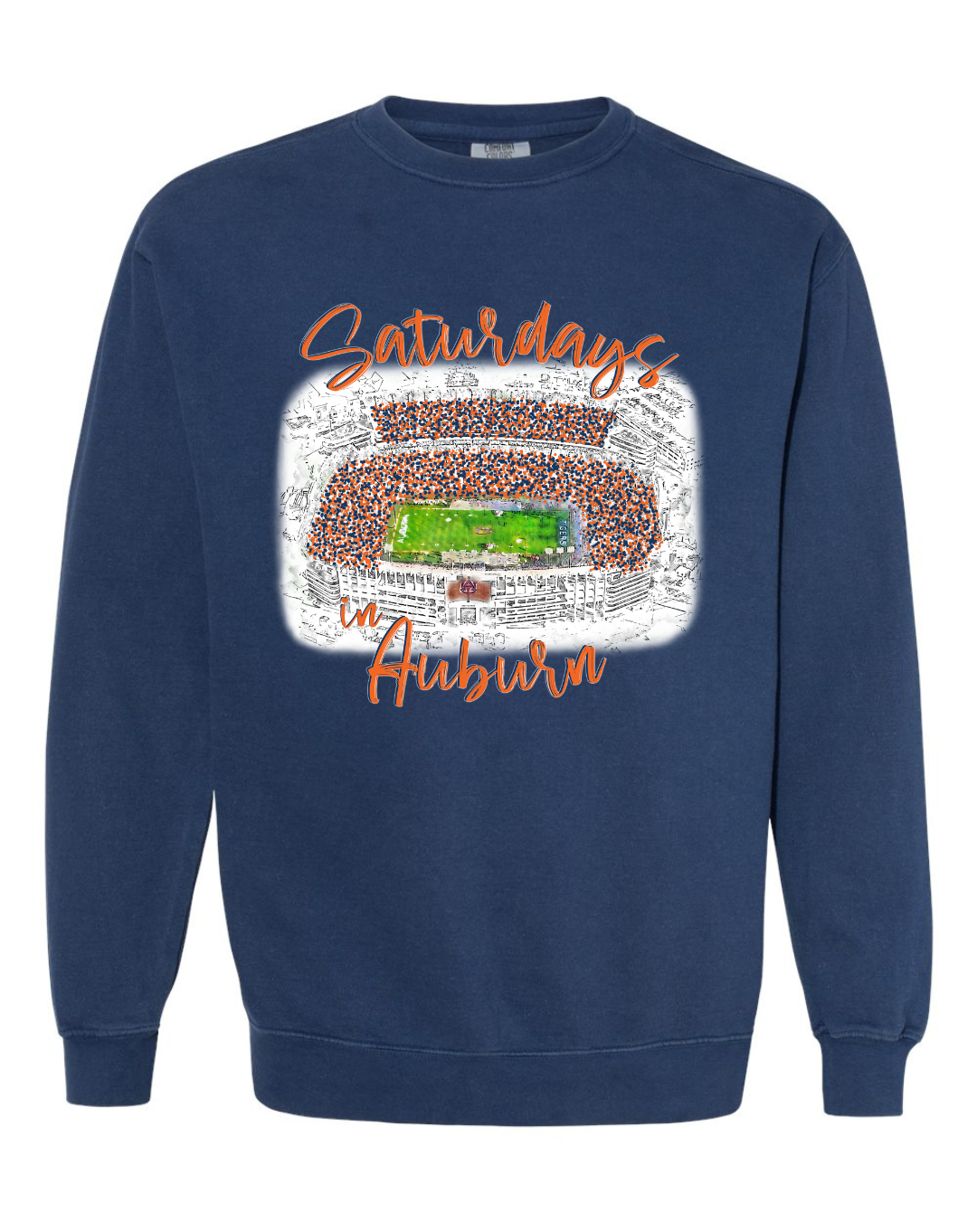 Saturdays In Auburn Adult Comfort Colors Sweatshirt