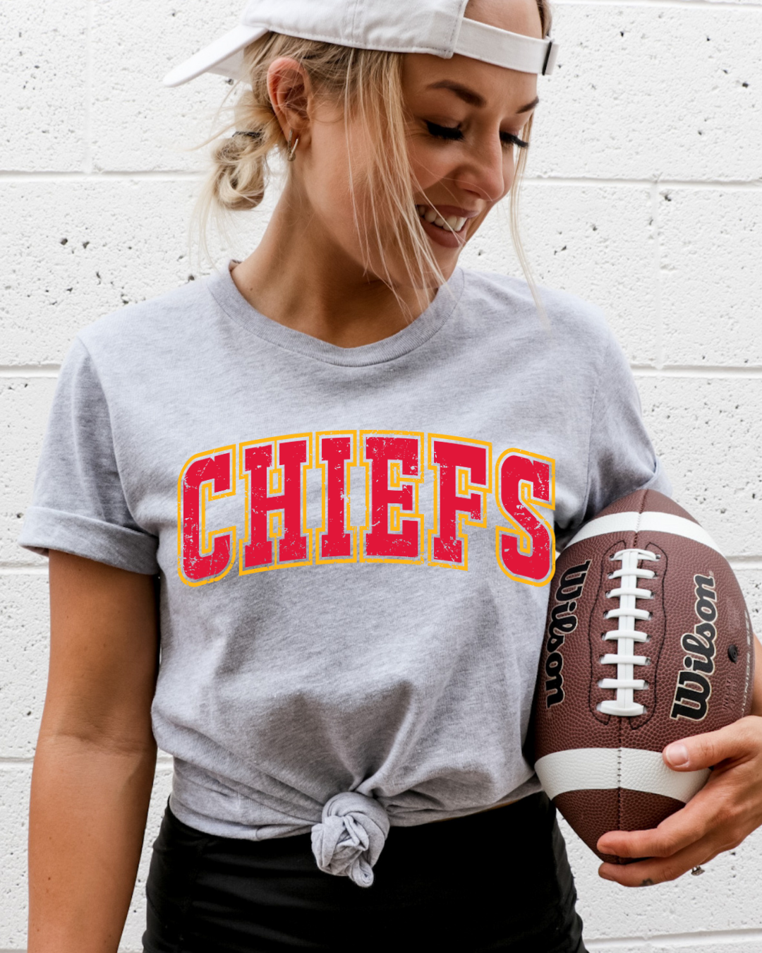 Varsity Chiefs Distressed Adult Graphic Tee