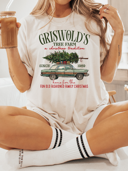 Griswold's Tree Farm Christmas Adult Graphic Tee