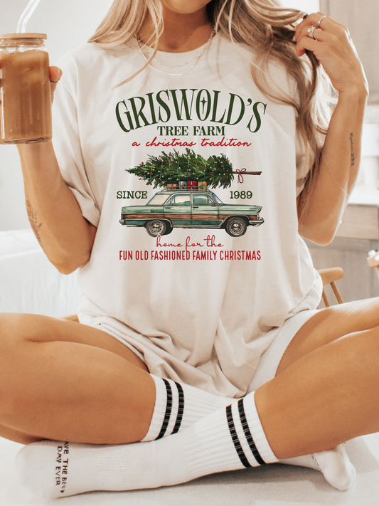Griswold's Tree Farm Christmas Adult Graphic Tee