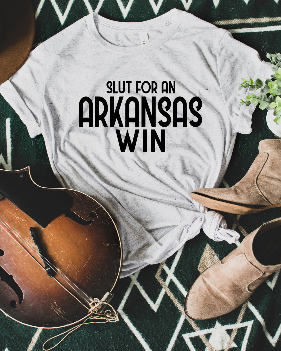 Slut For An Arkansas Win Adult Tee (BLACK)