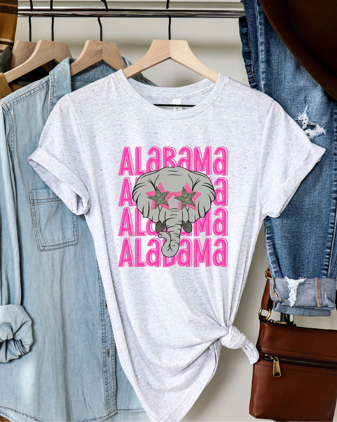 Pink Elephant Alabama Adult Tee