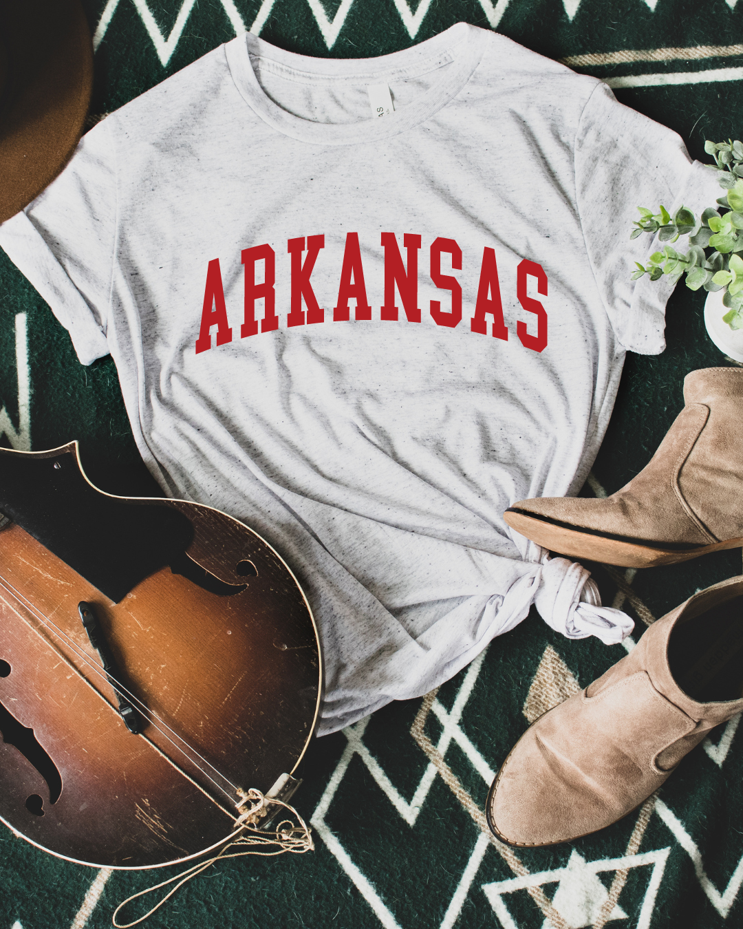 Collegiate Arkansas Adult Tee (Red)