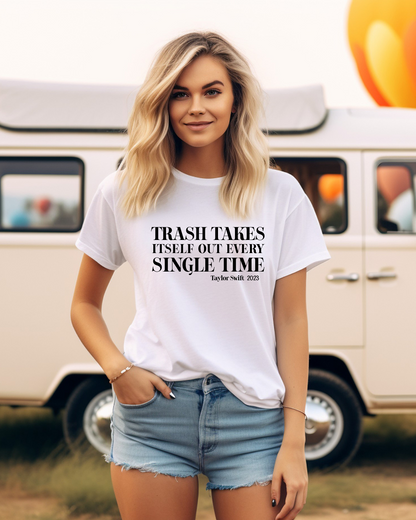 Trash Take Itself Out Swiftie Adult Tee (BLACK)