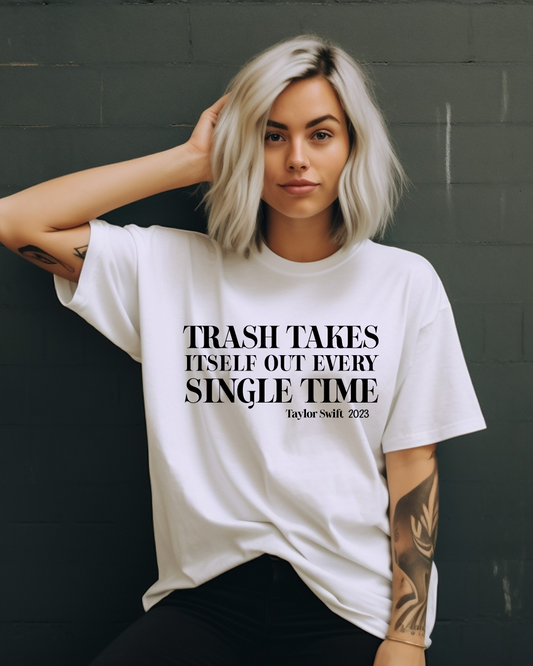 Trash Take Itself Out Swiftie Adult Tee (BLACK)