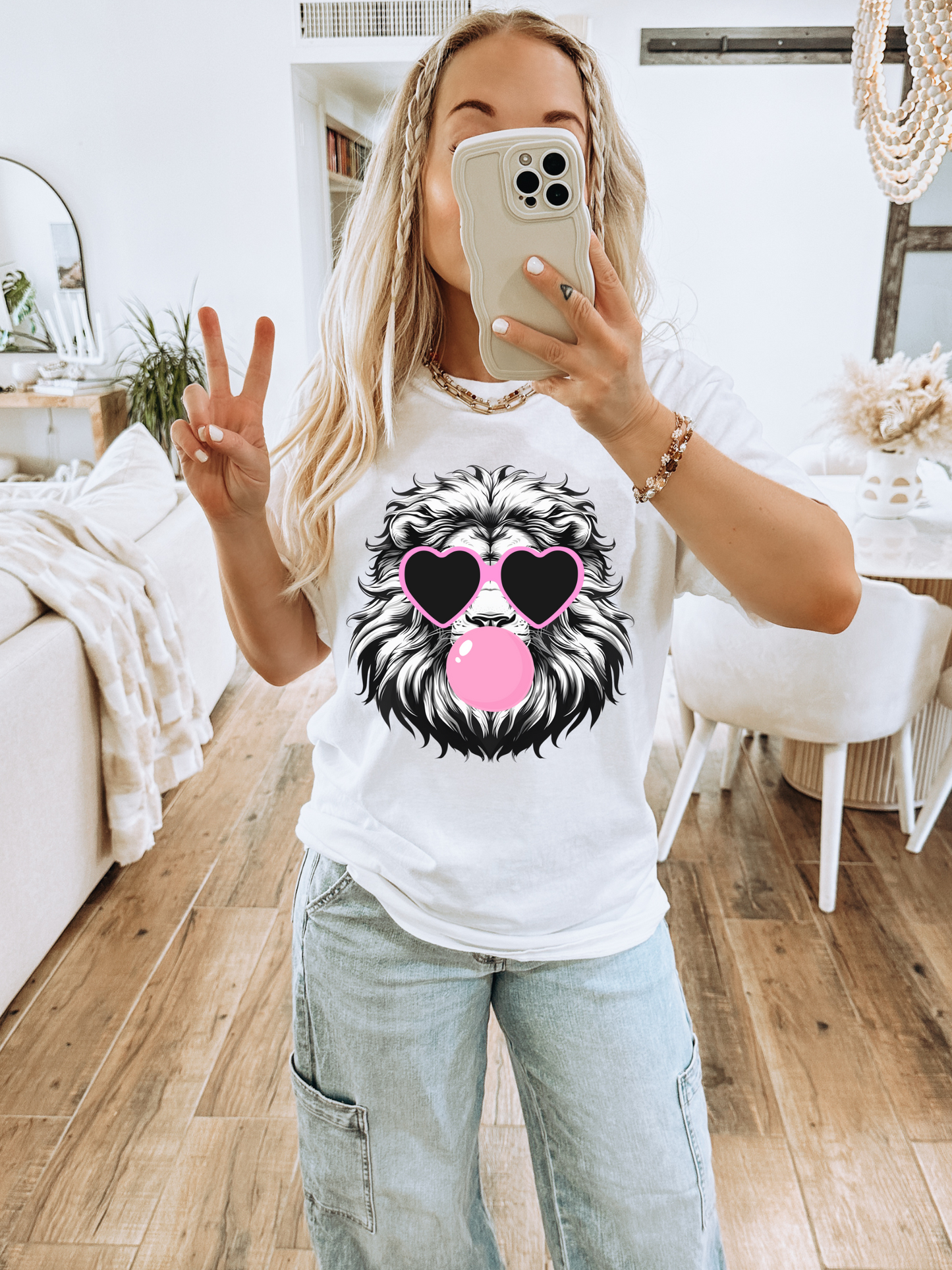 Lion Bubbles Adult Graphic Tee