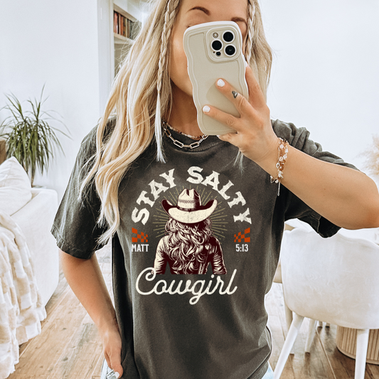 Stay Salty Cowgirl Adult Graphic Tee