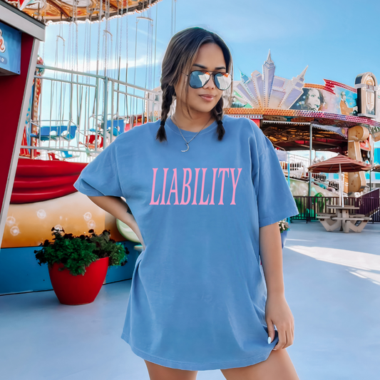 I Am A Liability Adult Graphic Tee
