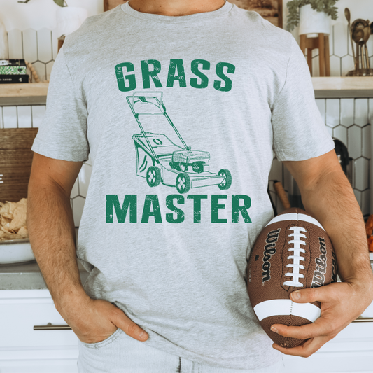 Grass Master Dad Adult Graphic Tee