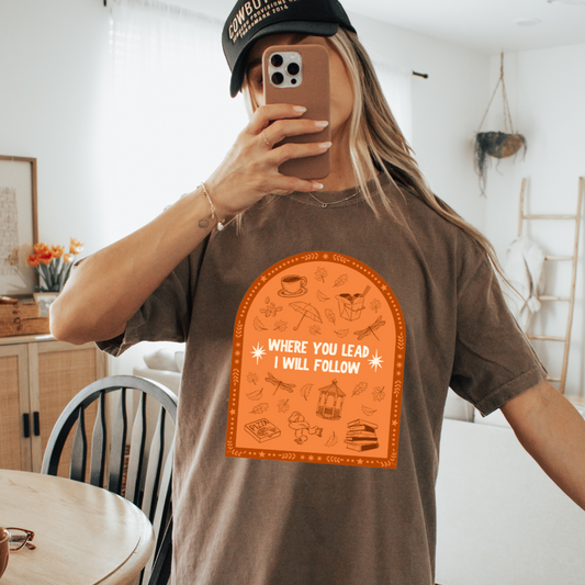 Where You Lead Gilmore Girls Adult Graphic Tee