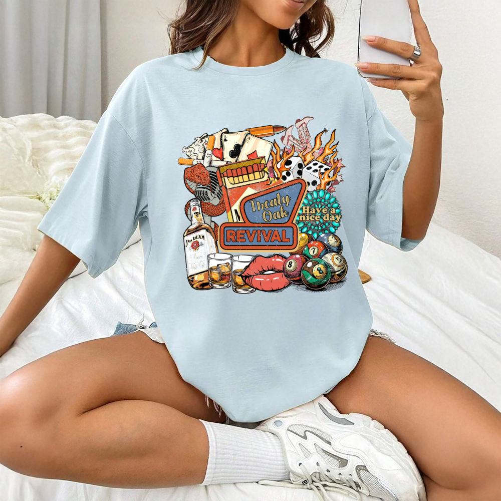 Western Grunge Collage Adult Graphic Tee