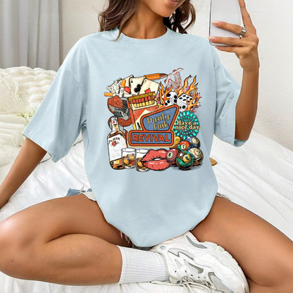 Western Grunge Collage Adult Graphic Tee