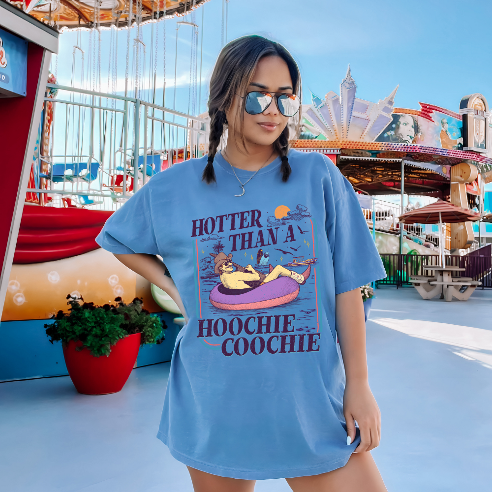 Hotter Than A Hoochie Coochie Country Adult Graphic Tee
