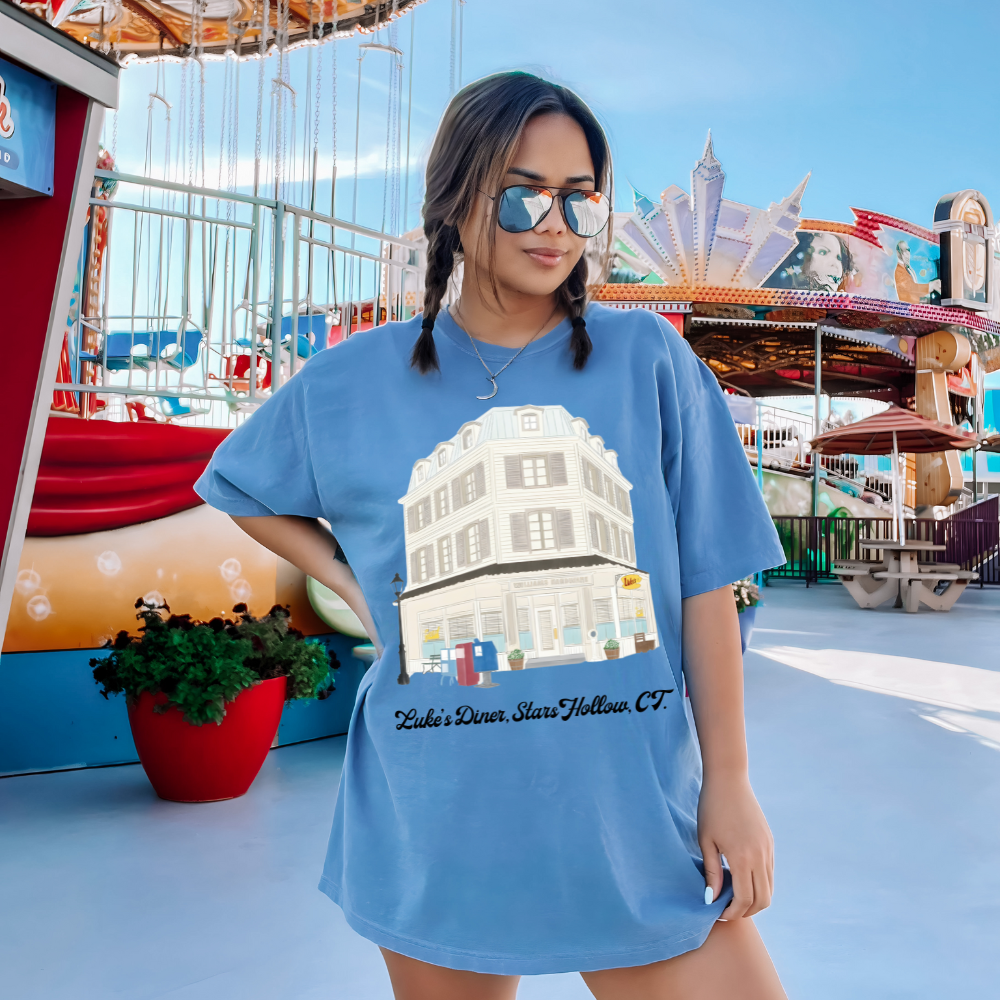 Luke's Diner Outline Gilmore Girls Adult Graphic Tee