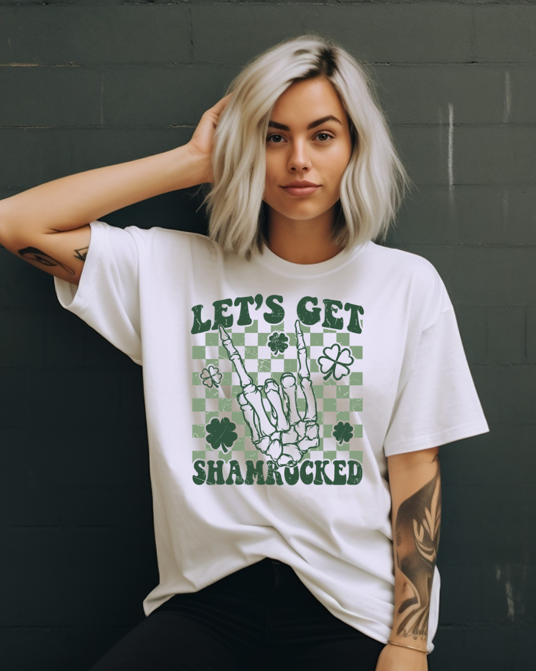 Let's Get Shamrocked Lucky Adult Tee