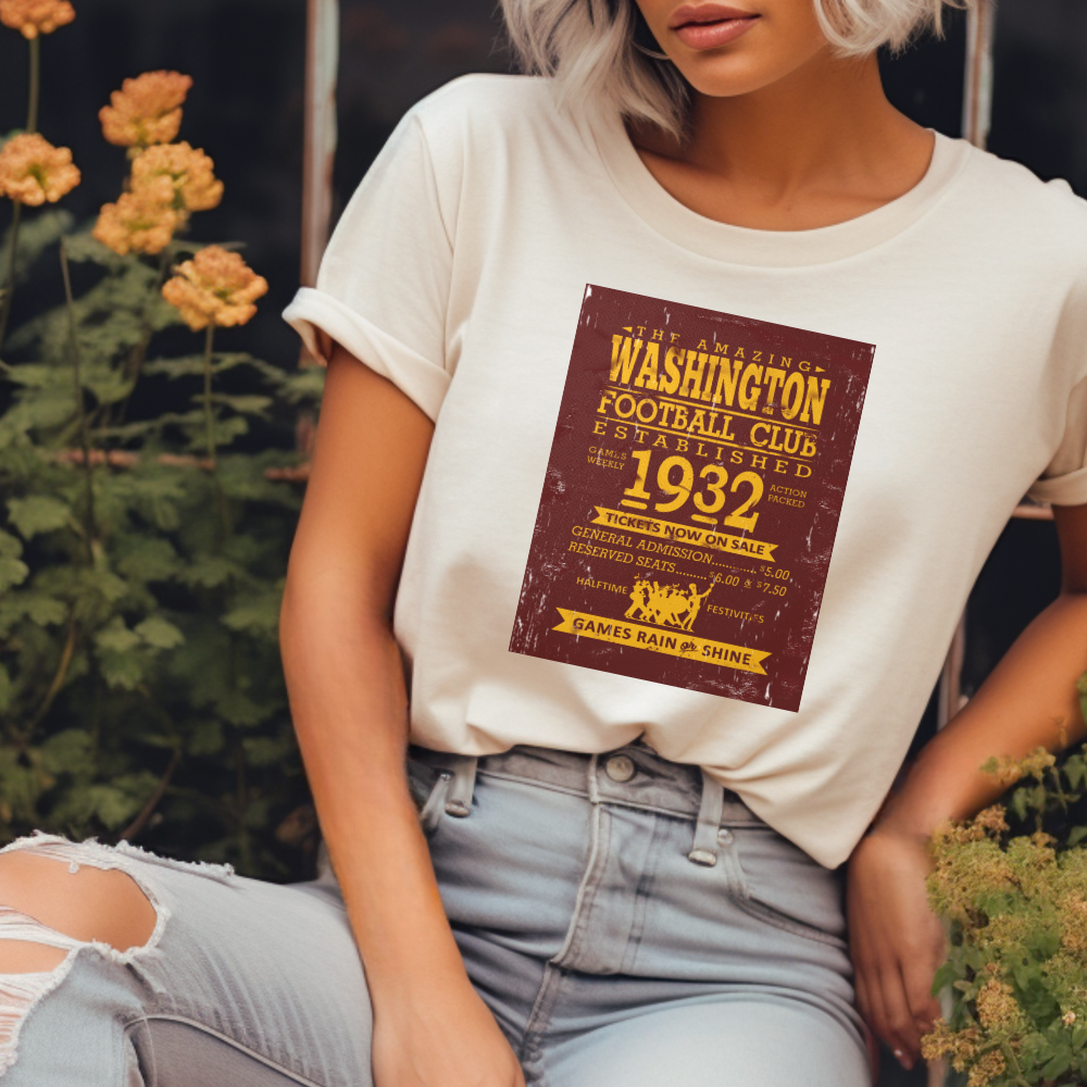 Washington Football Club Ticket Adult Graphic Tee