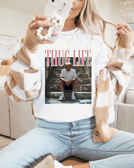 Thug Life Trump Adult Graphic Tee
