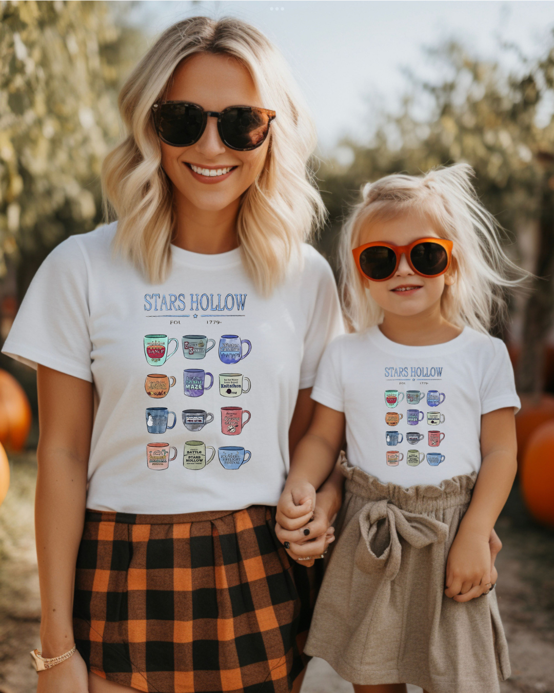 Stars Hallow Coffee Mugs Gilmore Girl Adult Tee (Colorful)