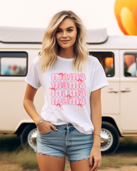 Soft Mama Bows Mom Adult Tee