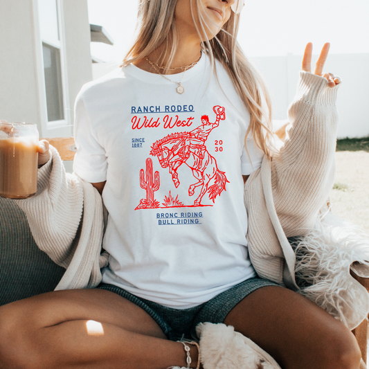 Ranch Rodeo Wild West Adult Graphic Tee