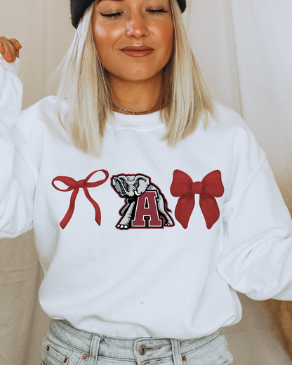 Alabama Bows Adult Graphic Crewneck Pullover