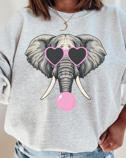 Alabama Elephant Bubble Adult Graphic Crewneck Pullover