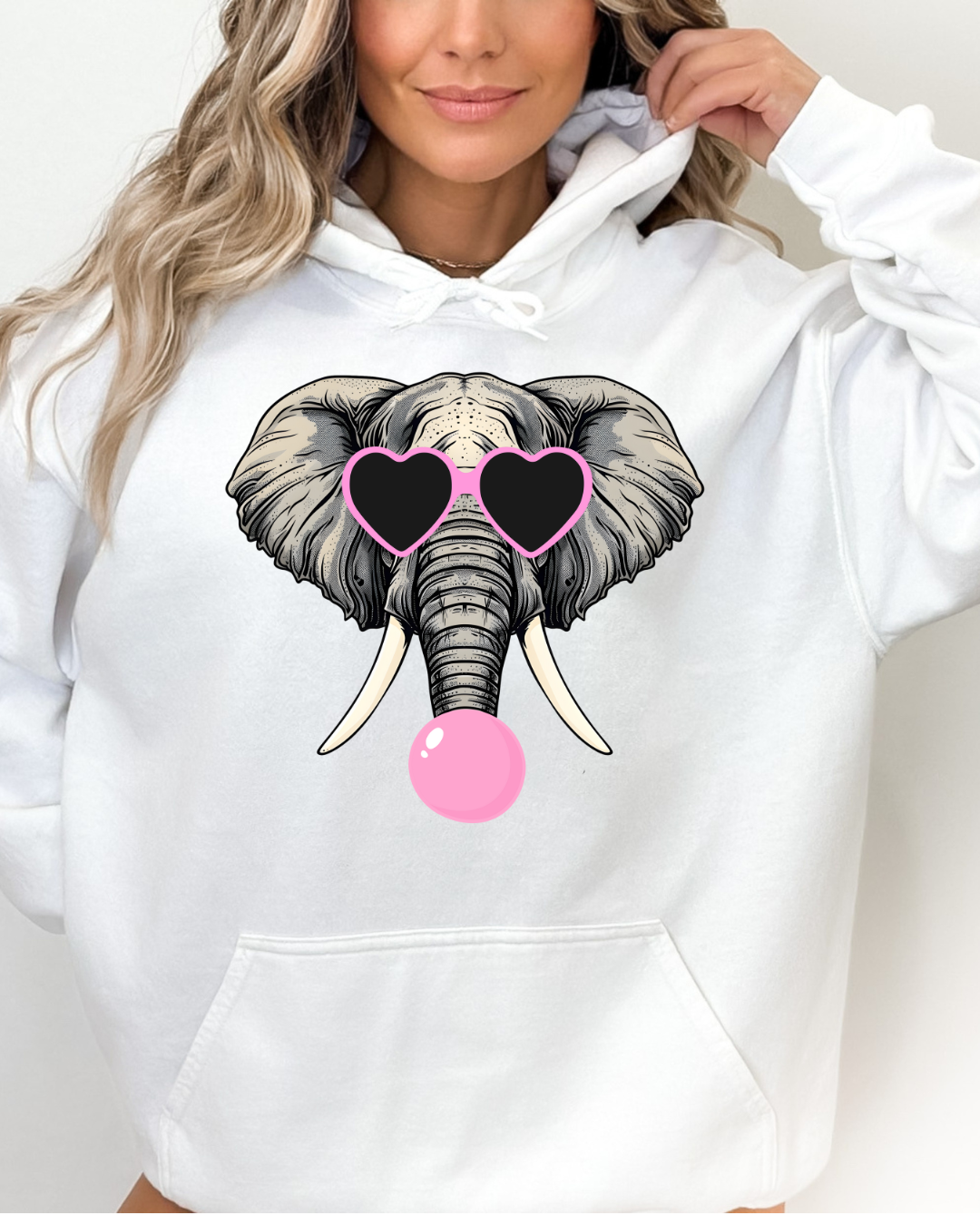 Alabama Elephant Bubble Adult Graphic Hoodie