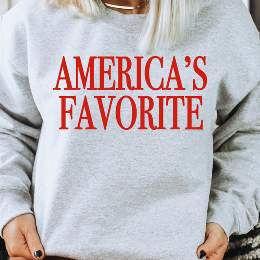 America’s Favorite Adult Graphic Crewneck Pullover