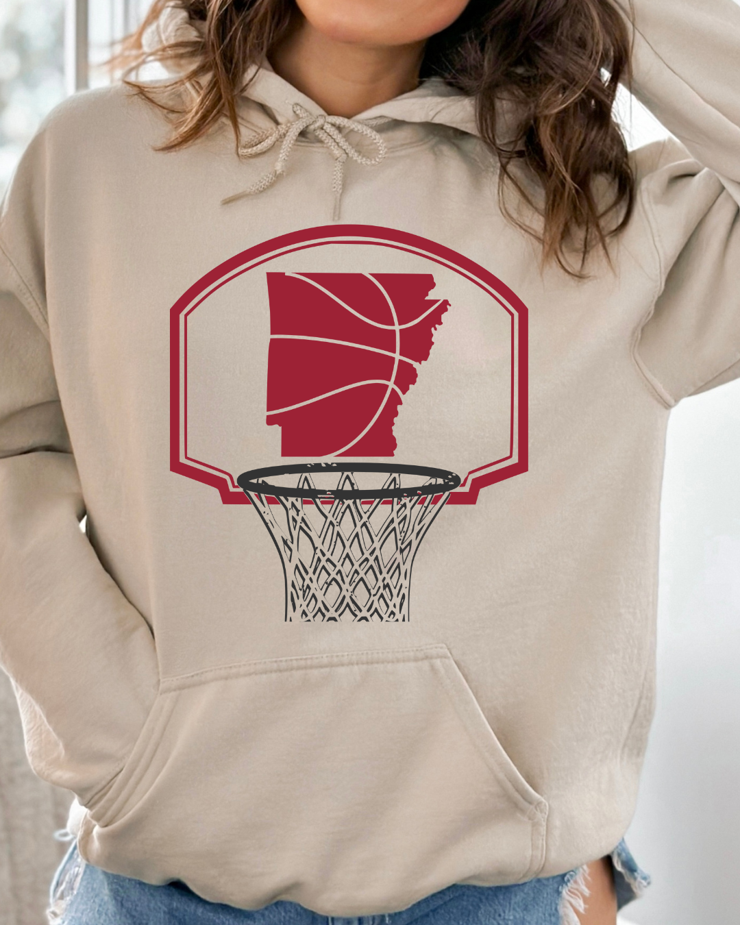 Arkansas Basketball Net Arkansas Part 2 Adult Graphic Hoodie