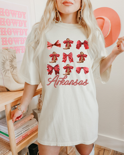 Arkansas Boots and Bows Adult Graphic T-Shirt