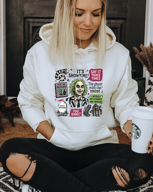 Beetle Juice Collage Adult Graphic Hoodie