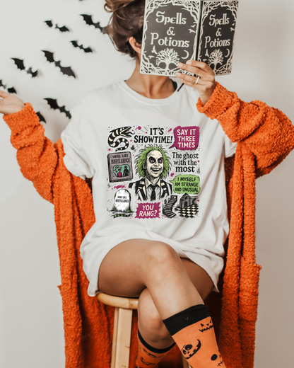 Beetle Juice Collage Adult Graphic Tee