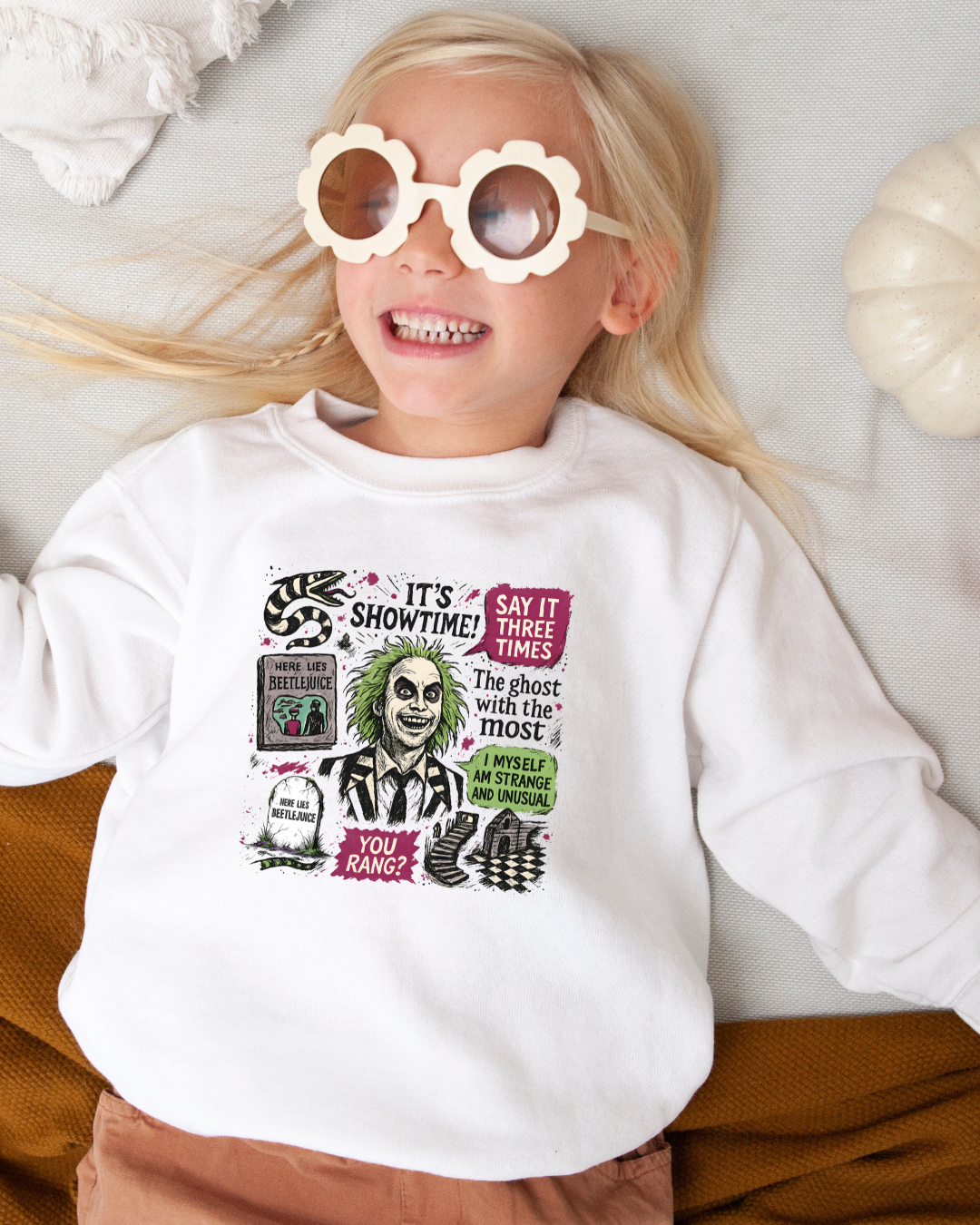 Beetle Juice Collage Toddler Graphic Sweatshirt
