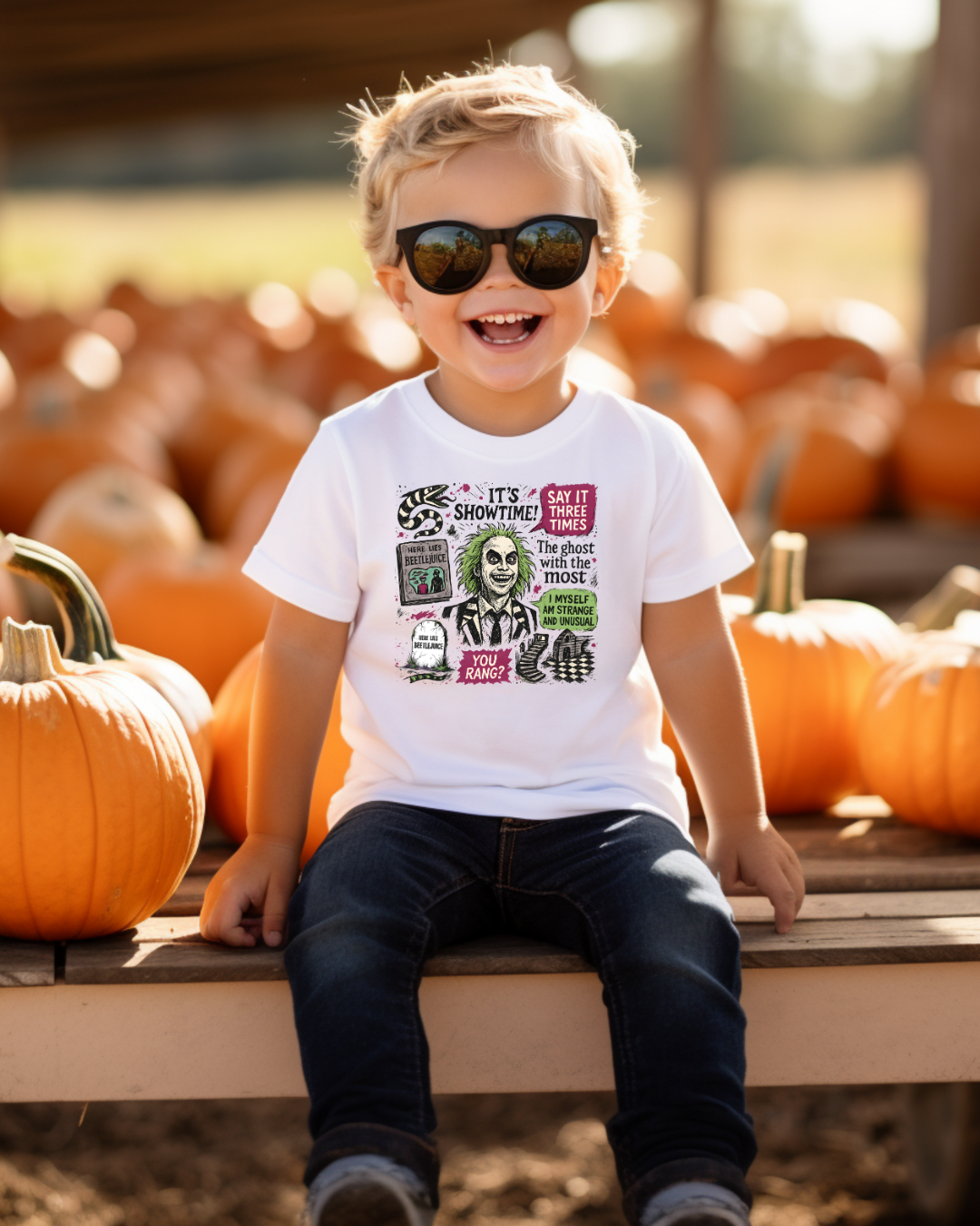 Beetle Juice Collage Toddler Graphic Tee