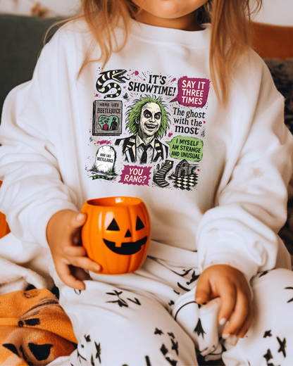 Beetle Juice Collage Youth Graphic Sweatshirt