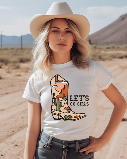 Boho Let's Go Girls Adult Graphic T-Shirt