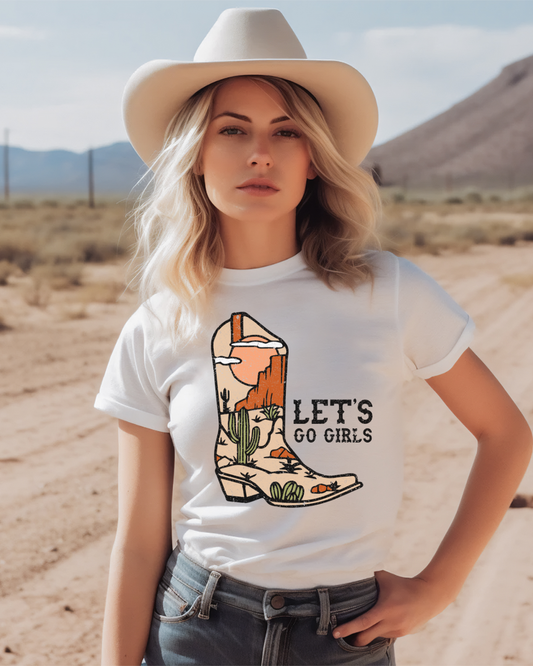 Boho Let's Go Girls Adult Graphic T-Shirt