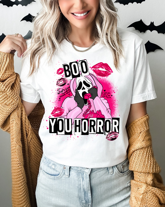 Boo You Horror Spooky Adult Graphic T-Shirt