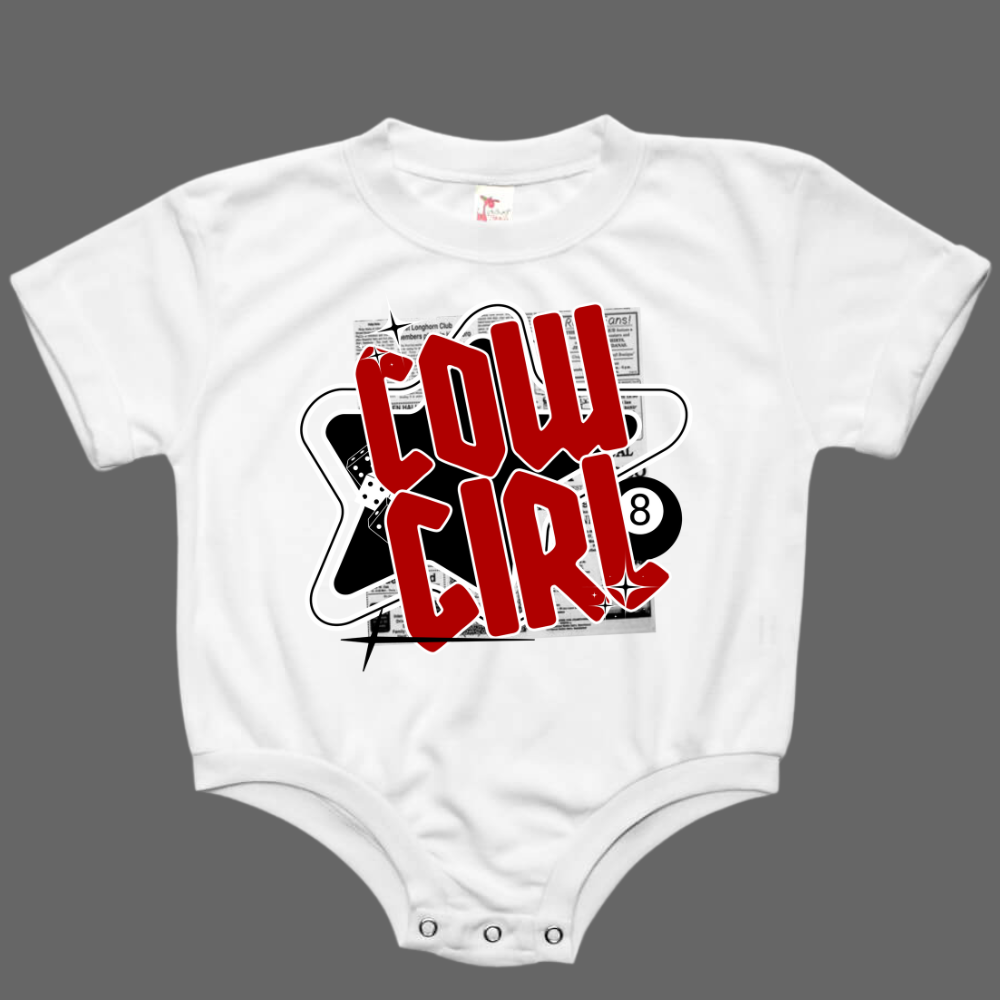 Y2K Cowgirl Western Baby Bubble Romper