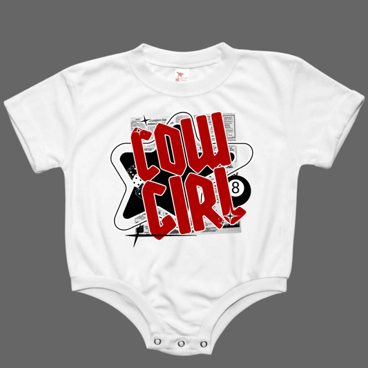 Y2K Cowgirl Western Baby Bubble Romper